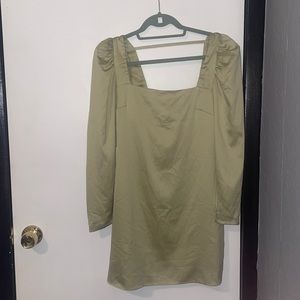 Danielle Bernstein Mini Dress- green with long sleeves